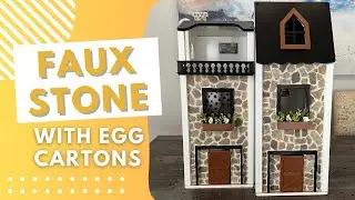 DIY Stone using Egg Cartons | Stone wall Effect | Dollhouse Renos