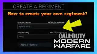 Call of Duty: Modern Warfare - How to create your own REGIMENT!