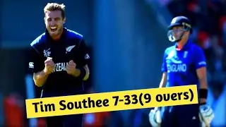 Tim Southee 7-33 (9 Overs) vs England 2015 WC at Wellington (Ball By Ball) Masterclass In Swing