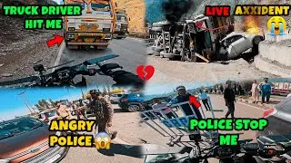 Truck Driver Ne Mera Bike Se Collided Diya 😱 | Live Accident On Road 🔥Angry Police