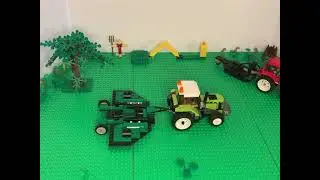 Lego farming, boom mower, bush hog and bat wing mower tractor implements