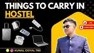 HOSTEL ESSENTIALS 🔥| Things To Carry in Hostel |COLLEGE SHOPPING GUIDE|Btech student kunalgoyal785