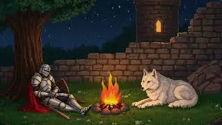 Rest by the Fire. The Wolf Will Keep Watch | Cozy Medieval Pixel Ambience