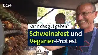 Veganer hatten schon protestiert – und dann kam das Schweine-Wettgrillen ... | Abendschau | BR24
