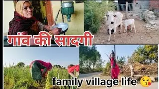 मेरा पहला फैमिली विलेज लाइफ ब्लॉग 🤩| first family village life vlog #villagelife#myfirstvlog #desi 