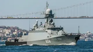 Russian Navy Buyan-M Class corvette Orehovo-Zuevo 626 transits Istanbul strait towards Black Sea