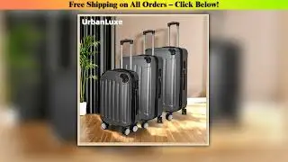 Urban Luxe 3-Piece ABS Material Outdoor Luggage suitcase Trolley Set Dark Grey Wholesale Best