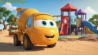 Mini Truck World | Construction Vehicles Build a Safe Playground &ndash; Fun Educational Story for Kids