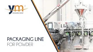 Packaging line for powder