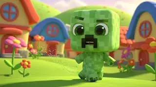 O Beb&ecirc; Creeper do Minecraft Assustou a Ovelha | Rimas e Can&ccedil;&otilde;es Infantis