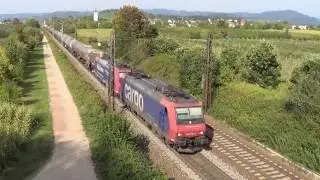 Rheintalbahn am 22.09.16 Teil 2 – «SBB Cargo Unterwegs bei Denzlingen»