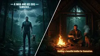 &ldquo;Building a Shelter in the Jungle (ASMR) &ndash; Man and His Dog Survive Together&rdquo;