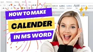 How to make calendar In ms word | MS word | Calendar Design |Template | Learn Ms word|Mr BS Computer