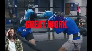 BEST TYPE OF SPARRING! AMATUAR SPARRING PRO FIGHTER REACTION #boxing #sparring #boxing #reaction