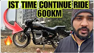 New bullet 350 1 stop 600Km Riding non stop 🛑 BIKE performance 🎭 🤞🏼😱
