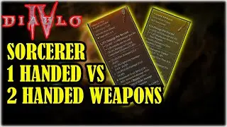 DIABLO 4 SORCERER 1 Handed Weapon Vs 2 Handed Weapons-Which Is Better?