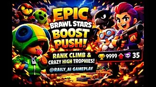 EPIC Brawl Stars Boost Push! 🔥 Rank Climb & Crazy High Trophies 💪 | @raily_ai Gameplay