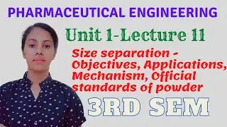 Size separation | Pharmaceutical engineering 3rd semester unit 1 | Perfect pharmacy