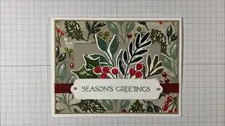 Stampin' Up! Christmas Season Stamps and Seasonal Labels Dies Christmas Card