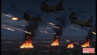 Caracas High Alert! Dozens of American Elite Force Chinook helicopters destroy targets in seconds.