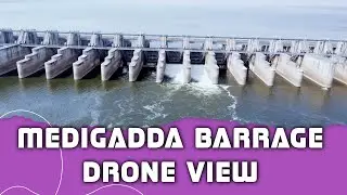 Medigadda barrage drone view