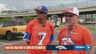 Fans pack Mile High to cheer on the Broncos