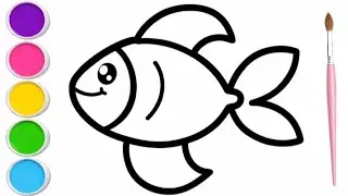 🎨 Cute Fish Drawing for Kids | Easy Step by Step Drawing Tutorial 🐠