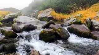 4K Amazing turquoise Mountain River flows in Beautiful Cascades for sleep and relaxing. #2