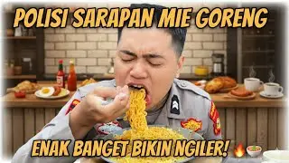 PAKPOL SARAPAN MIE, ENAK BANGETTT !!! #mukbang #food #miegoreng #polisi #polisiviral 