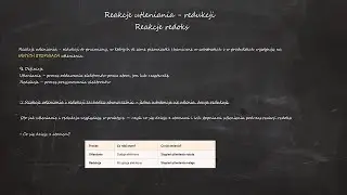 Reakcje utleniania i redukcji — redoks typowo pod kartkówkę [Szkoła średnia]