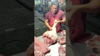 Debone pig PORK HAM LEG 🐖🐖🐖 QUICK SLICE #debone #PORKMEAT