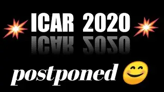 ICAR 2020 Postponed 😊😊NTA New Update Details 👍👍