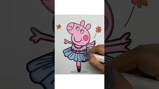 Coloring Little Piggy 🐷 👧 | #littlepiggy #coloring #coloringtime #markers #creativeforkids