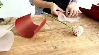 how to wrap single rose? A step by step tutorial