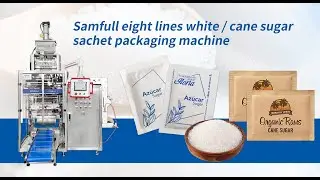 Samfull eight lines white and cane sugar 5g sachet multilane packing machine used in Uruguay
