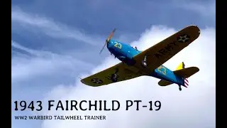 WARBIRD Take Off - 1943 FAIRCHILD PT-19 - W75 Hummel Field, Topping VA