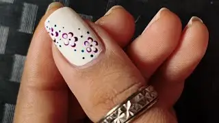 Dotticure floral nailart 💅💅 design at home 🏡