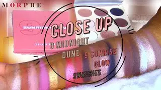 Morphe l 9 MIDNIGHT DUNE / 9 SUNRISE GLOW l CLOSE UP Swatches l NelleDoingThings!