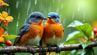 Relaxing Piano & Bird Songs with Gentle Rain 🍃 Soothing Music for Insomnia & Perfect Rest