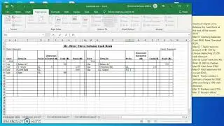 CSEC Principles of Accounts: Entering information in the Cashbook and Balancing off