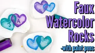 Washed out Paint Pen Hearts