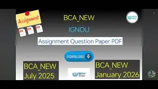 BCA_NEW | IGNOU | Assignment question paper pdf | ✅ Download July 2025 - January 2026