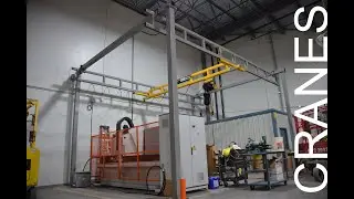 2 ton Freestanding Lite Rail Crane INSTALLATION - HYDRAMACH CRANE [Time Lapse Video]