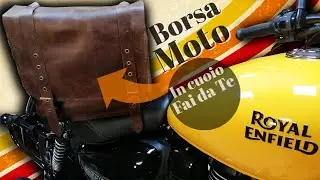 Facile Borsa per Moto in cuoio fai da te - Fatta a mano -  #royalEnfield #meteor350