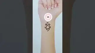 Easy M & V couple alphabet mehndi design by mk mehandi art #shorts