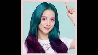 Jisoo Blackpink In Pink & Cyan hair colour with make-up