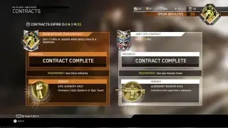 COD infinite warfare : new contract openings