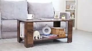 Center table with Open Storage - Walnut