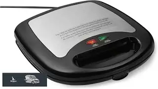Amazon Basics 3 in 1 Sandwich Maker Panini Press and Waffle Maker with Removable