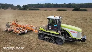 Claas Challenger 75E working a Simba SL500 stubble cultivator in Suffolk... 🙂